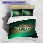 Real Betis Jalgpallitr&uuml;kiga 3-osaline Voodipesukomplekt, Mugav Nahas&otilde;bralik Magamistoa Tekikottide Komplekt 135cm*200cm