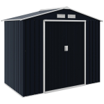 T&ouml;&ouml;riistakuur liugustega 2,13 x 1,30 x 1,85 cm Metall S&uuml;simust 213 x 130 x 185 cm tumehall v&auml;rv