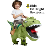Loomade multifilmide ratsutamine T-Rex t&auml;ispuhutavad kost&uuml;&uuml;mid lasteaed Dinosauruste rollim&auml;ng T&auml;iskasvanud lastele tagaajamise m&auml;ng s&uuml;nnip&auml;evakingitus One Size beige