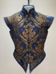 Uus!!! T&auml;iskasvanud Meeste Renessanss Tudor Elizabethi Vest Kost&uuml;&uuml;m Piraat Koloniaalne Punane Ja Kuldne Brokaat Jakk Vest Kost&uuml;&uuml;m Eritellimusel Valmistatud S