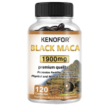 Orgaanilised mustad maca kapslid 1900 mg portsjoni kohta, 120 kapslit 60-p&auml;evane varu Toidulisand 120 Capsules