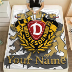 1 tk Kohandatud Nimega SG Dynamo Dresden Mustriga Flanell-tekk Sobib K&otilde;ikideks Hooaegadeks Kodukaunistuseks Soojus ja Mugavus Kingitused P&uuml;hadekingitus -HE198 130cm x 150cm