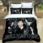 The Vampire Diaries Damon Salvatore Voodipesukomplektid peen vooditarvete komplekt tekikott vooditekkide komplekt voodipesu s&uuml;nnip&auml;evakingitus 135x200cm white