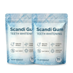 Scandi Gum Looduslikult Valgendav N&auml;rimiskumm &ndash; V&auml;rske M&uuml;ndi Hinge&otilde;hu V&auml;rskendaja & V&auml;hese Kaloriga Hooldus (60 tk) 2pack