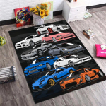 Mitmev&auml;rviline JDM autokogu prindiga ala vaip libisemiskindel ristk&uuml;likukujuline p&otilde;randamatt autoentusiasti dekoratsioon m&auml;ngimiseks, magamistuppa, elutuppa 60x90cm( 23x35in )