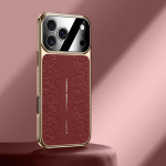 Luksuslik nahast tagak&uuml;lg, galvaanilise kattega pehme TPU katte&uuml;mbris iPhone 17 pro Max Air iPhone 16 15 14 ProMax jaoks iPhone17 Pro Max punane