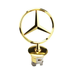 T&auml;ht kapotil - m&auml;rk auto kapotile Esimene kroomitud logo kapoti t&auml;histus Mercedes Benz C/E/S-klassile w163 w204 w211 w210 w220 W124 W140 kuld
