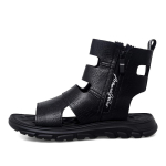 Meeste suvesandaalid ehtsast nahast vabaajajalatsid T&otilde;mblukk Ranna lamedad Meeste sandaalid K&otilde;rge otsaga Gladiator Meeste jalatsid Mugavus Libisemiskindlad Uus 44 black
