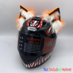 Mootorrattakiivri Elektrikiivri Kaunistus 3D Stereo Hundik&otilde;rvad Palus Kokkupandav Mootorratta Kiivri Tarvikud Kleebised Cosplay Stiil OrangeWhite Wolf Ear