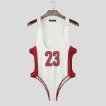 INCERUN Meeste S&uuml;gava U-kaelusega Varrukateta Kirjatr&uuml;kiga Kitsas Kombinesoon Bodysuit Jumpsuit Aluspesu M