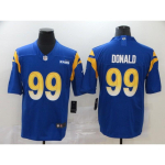Los Angeles Rams NFL Jalgpallis&auml;rk L&uuml;hikeste varrukatega Meeskonna riided Tikitud Meeste Spordif&auml;nni riided Blue 99
