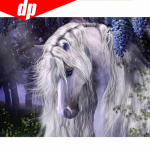 5D isetegemine  Shy Horse  Teemantmaaling N&auml;put&ouml;&ouml; Teemanttikandid Ristpistes &uuml;mmargune kivikivi 20X30