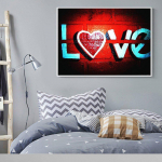 5D teemantmaali maastik T&auml;is&uuml;mmargune kivist pilt Armastustikandid Teemant 20X30