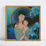 5D teemantmaal T&auml;ispuurimise &uuml;mmargune portree teemanttikandid looduspildid 30x30