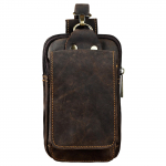 P&auml;risnahast meeste vabaaja kujundusega v&auml;ike v&ouml;&ouml;kott Lehmanahast moekott p&auml;trikott v&ouml;&ouml;rihma pakk 6  telefonikott tumepruun v&auml;rv