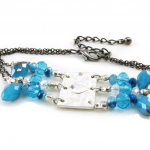 NOA [I9967] - Bracelet Cr&eacute;ateur 'Sissi' turquoise t&uuml;rkiissinine