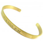 7bis [P3916] &ndash; k&auml;sit&ouml;&ouml;na valmistatud terasest k&auml;ev&otilde;ru 'Messages' (avage silmad) kuldne - 5 mm kuld