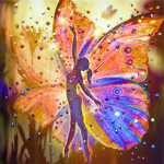 5D DIY Teemantmaaling Tantsija Haldjas Teemanttikandid Liblikapilt Dekoor Kodukingitus 30X30CM