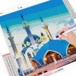 Teemantmaali mo&scaron;ee t&auml;isruudukujuline &uuml;mmargune n&auml;put&ouml;&ouml; Teemanttikandite m&uuml;&uuml;k Maastikukirik Pilt kivist kodukaunistusest Full Round （30x30CM）