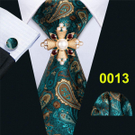 Barry.Wangi moodne lips prossiga meestele Paisley kootud kaelalips Hanky ​​mansetin&ouml;&ouml;pide komplekt, pulmapidu N-0532