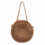 Retro-suvised &uuml;mmargused &otilde;lgkotid naistele vaba aja k&auml;sitsi valmistatud kootud &otilde;lakott Rannapuhkuse k&auml;epidemega kott 38*10*38cm beež