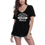 ULTRABASIC naiste T-s&auml;rk, alati on aega teise &otilde;lle jaoks &ndash; naljakas l&uuml;hikeste varrukatega triiks&auml;rk XL must