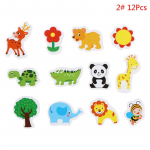 Mix Ocean Animals puidust k&uuml;lmkapimagnetiga loominguline multikas 3D kleebised m&auml;nguasjad