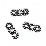 15x6mm kolme auguga vahehelmed Antiik-h&otilde;bedav&auml;rvilised ehted Brand: WYISYWG 10 t&uuml;kki