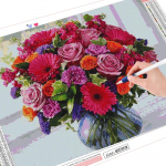 HUACAN 5D Teemantmaal Potililled t&auml;isruudukujuline kivist pilt Tikandid Soodus Teemantmosaiik Ristpistes Kodukaunistus Full Square 20*30 cm