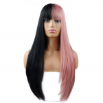 MISS PARUK, pikk sirge parukas Cosplay must hall parukas tukkidega naistele s&uuml;nteetiline k&otilde;rge temperatuuriga kiust parukas 24inches