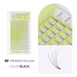 ANNAFRIS 4D l&uuml;hikese varrega eelvalmistatud vene vol&uuml;&uuml;miga lehvikud ripsmepikendused C/D curl kunstnaaritsa ripsmed 4D 0.07mm C 8mm must
