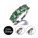 Bolaijewelry diaspore ovaalsed 5*7mm v&auml;&auml;riskivist s&otilde;rmused 925 naela loodud Color Change v&auml;&auml;riskivist peened ehted naistele igap&auml;evaseks kandmiseks kena kingitus 5# mitmev&auml;rviline