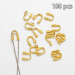 100 t&uuml;kki U-kujulised aasad traatkaabli kaitse keermeshelmed ehete tarvikud