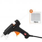 EU Plug 70 W kuumsulamliimi p&uuml;stol 7 mm l&auml;bipaistva liimipulgaga minip&uuml;stoliga kodune elektriline kuumutustemperatuuri p&uuml;stoli remondit&ouml;&ouml;riist spetsiaalne pulgakomplekt 30pcs black