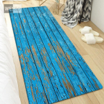 3D puitlaudis sinine uksematt siseruumides retro stiilis k&ouml;&ouml;gi jooksjamatt pehme m&auml;luvahuga vannitoa p&otilde;randamatt libisemiskindel imav 60x90cm