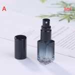 1 tk 3/10 ml mini t&uuml;hja klaaspudeli pihustatava parf&uuml;&uuml;miga korduvt&auml;idetavad reisikorraldaja viaalid 17*64mm must