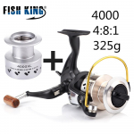 Kalastusrull Fiber Drag Spinning p&uuml;&uuml;girull varupooliga 9+1BBs 5.3:1/4,8:1 magevesi 4000