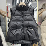 Talvine s&uuml;gisene naiste p&uuml;stkrae &uuml;hev&auml;rviline varrukateta soe vest jakk Naiste &scaron;ikk valge pardi sulemantel S must