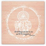Les Tr&eacute;sors De Lily [A2234] &ndash; beež  Dreamcatcher  Zeni l&otilde;uend (On aeg elada elu, mida ette kujutasite &ndash; Henry James) - 40x40 cm beež