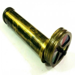 Antiikstiilis messingist kahekordse p&ouml;&ouml;rleva rattaga kaleidoskoop k&auml;sitsi valmistatud kingitus