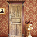 Puidust uksekleebis Seinatapeet 3D Vision Elutoa tapeet DIY seinakleebised PVC vin&uuml;&uuml;list ukseplakat Kodukaunistus 77X200cm