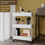 2/3/4 kihiga kitsa vahega hoiurest K&ouml;&ouml;k Vannitoa riiulid Korraldaja Mobiilne &otilde;huke hoiuk&auml;ru koos rattak&auml;ruga S&auml;&auml;stke ruumi 3 layers 40.5*13.5*62cm valge