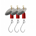 Kingdom 3tk Spoon Spoon Metal Bait Micro Fishing Peibutis V&auml;ikesed litrid Vask Long Shot S&ouml;&ouml;dad Bass Forell Ahven haug p&ouml;&ouml;rlev 2.6g