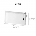 3 tk v&otilde;rgust t&otilde;mblukuga kott Dokumendikott Veekindel t&otilde;mblukuga kaustad Kooli kontoritarbed pliiatsikarp Kosmeetilised meigikotid 3Pcs 21x12cm