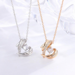 Angel Wings S925 h&otilde;bedane s&uuml;damega kaelakee Kerge luksuslik ni&scaron;&scaron;disain Sense Everything rangluu kett Rose Gold armastusripats