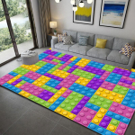 V&auml;rviline plokk-geomeetriline tr&uuml;kitud vaibavaip elutuppa magamistuppa suure pindalaga vaibad Tr&uuml;kitav p&otilde;randavaip salongimattide teipide jaoks 120cm x 160cm