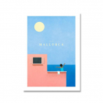 P&otilde;hjamaade abstraktne maastik Bali Mallorca koomiksikunsti plakatid ja prindid L&otilde;uendi maalimine seinale elutoa sisekujunduseks 21X30cm No Frame