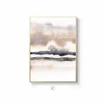 Abstraktne p&auml;ikeseloojangu maastik l&otilde;uendimaal Bohemia kunstitr&uuml;kk Plakat P&otilde;hjamaade kaasaegsed seinapildid elutoa sisekujunduseks A4 21x30cm No Frame