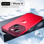 2023. aasta uus Real Bare Machine nurgapadja p&otilde;rutuskindel &uuml;mbris iPhone 14 13 12 Pro Max Plus klaasist objektiivi kaitsev silikoonkate For iPhone13ProMax punane