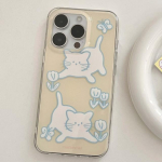 Ins Imd Yellow Cat Cartoon Butterfly 2023 uus telefoni&uuml;mbris iPhone'ile 13 11 Promax 12 14 Pro Max tagakaas Capa Shell Fundas For iphone 14promax